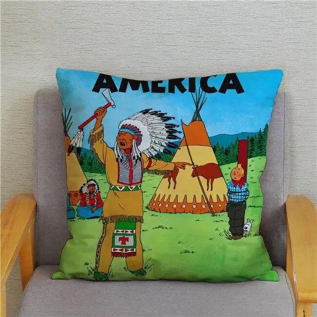 Federa Cuscino con Fantasia Ding Ding Adventure Regalo per Bambini Federa Quadrata Decorazione Auto Divano Casa