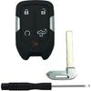 Replacement Keyless Entry Remote Key Fob Shell Case for     Chevy Silverado and GMC Sierra 1500 2500HD 3500HD Car Key Fob Cover (5 Button-C)