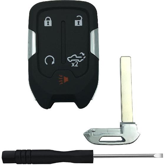 Replacement Keyless Entry Remote Key Fob Shell Case for     Chevy Silverado and GMC Sierra 1500 2500HD 3500HD Car Key Fob Cover (5 Button-C)