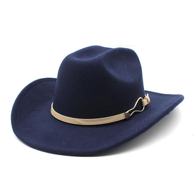 Vintage Men'S Wool Cowboy Hat Western Cowboy Hat Women'S Top Hat Jazz Hat Felt Hat