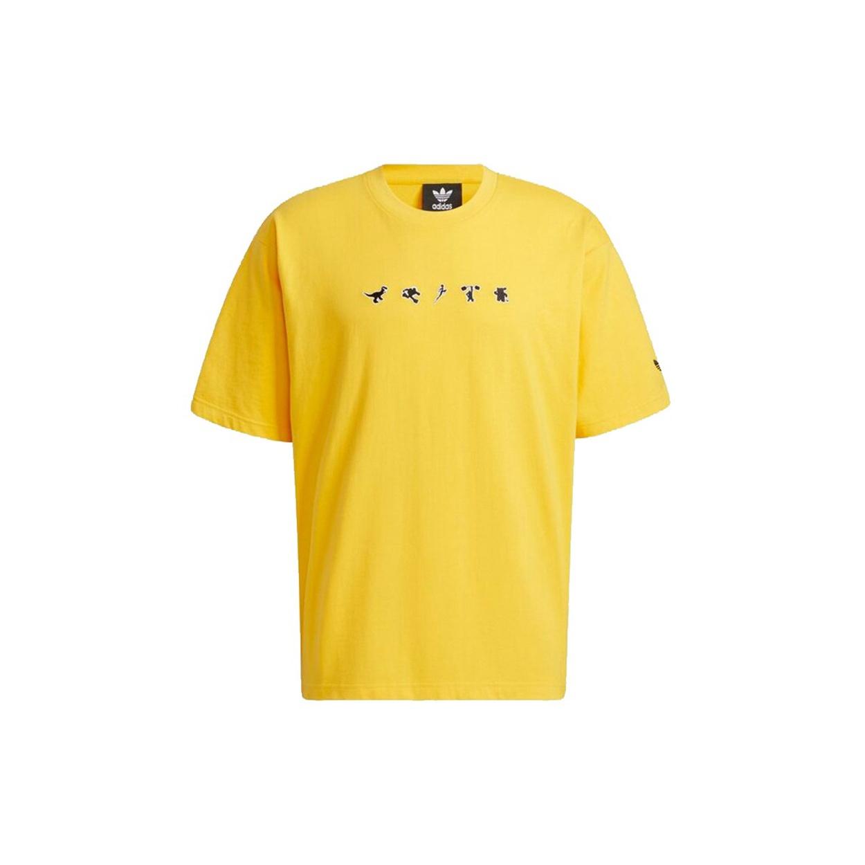 adidas originals Manga Ss Tee 2 Sports Causual Round Collar Male Yellow Men s HC6926 XXL