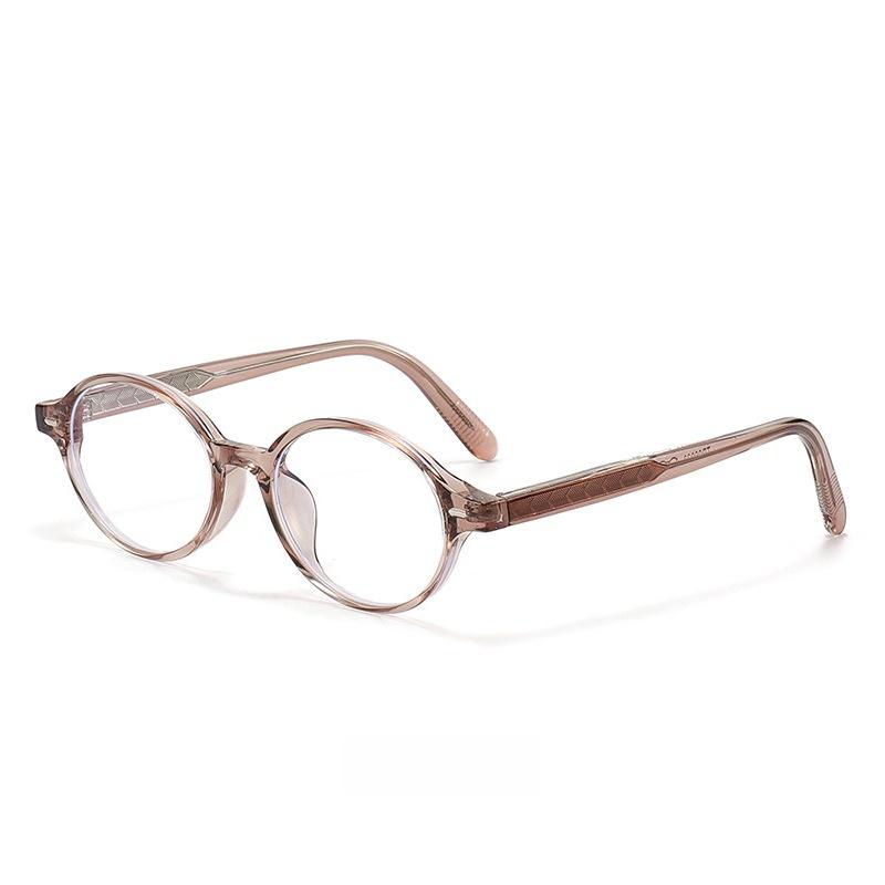 2025 New Fashion Retro Oval-Frame Anti-Blue Light Glasses Premium Versatile Plain-Lens Spectacles for Men and Women