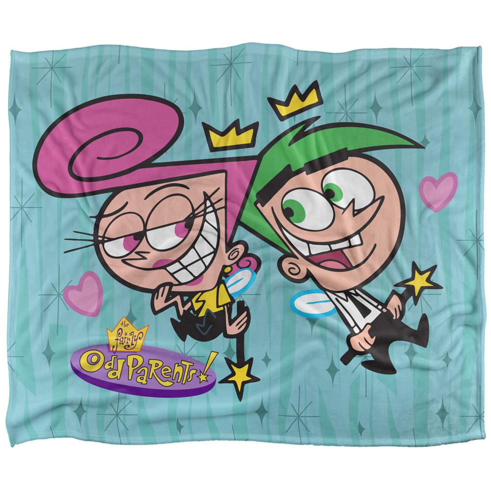 Fairly Odd Parents In Love Silky Cosmo & Wanda Supersoft Blanket