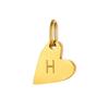 1Pcs Gold Color Letter Alphabet Heart-Shaped Pendant Charm Necklace Earrings Keychain Diy Accessories Jewelry