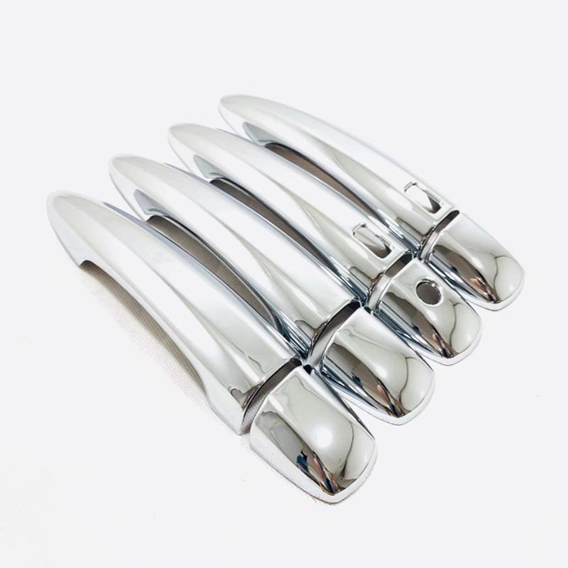 For Nissan Qashqai J12   ABS black Carbon Fiber Chrome Car Door Handle Cover Stickers Styling Accessories