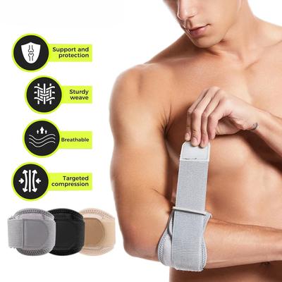 1Pc Elbow Brace With Eva Pad Support For Forearm Tension Relief, Adjustable Elbow Strap Pressure Band For Tennis Golfer Baseball