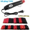 127/164/328/560Pcs Heat Shrink Tubing Kit Hot Air Gun Heat Gun with Heat Shrink Tubes EU US 110V 220V Heat Shrink Tubing Kit 2:1