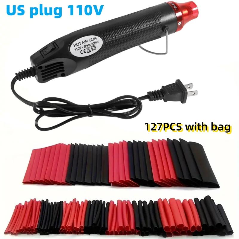 127/164/328/560Pcs Heat Shrink Tubing Kit Hot Air Gun Heat Gun with Heat Shrink Tubes EU US 110V 220V Heat Shrink Tubing Kit 2:1