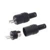 2 Stück 2-Pin Schwarzer DIN-Stecker Lautsprecher und HiFi-Stecker Schraubklemmen Stecker Strom Audio Lampe Signalstecker Adapter