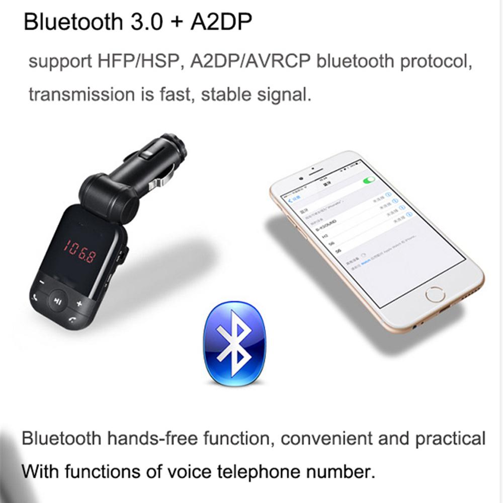 12V Car MP3 Player FM Bluetooth Hands Free Support USB Disk & TF Card Music Play