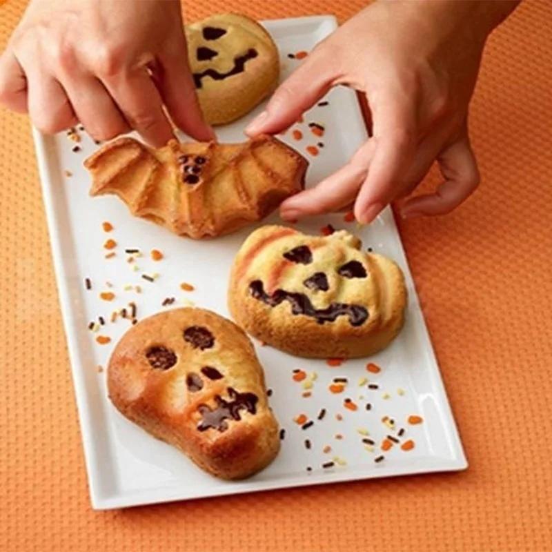 Silicon Crayon Happy Halloween Home Decoration Silicon Pumpkin Cake Mold Kitchen Baking Tools Mold Cake Silicon Mold