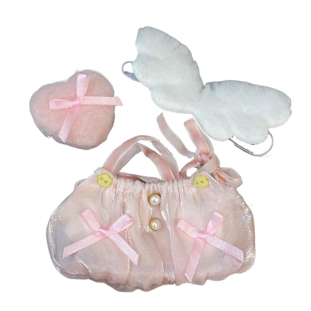 Bow Dress Doll Clothes Outfit with Wing Doll Dress Up Set  Doll Accessories