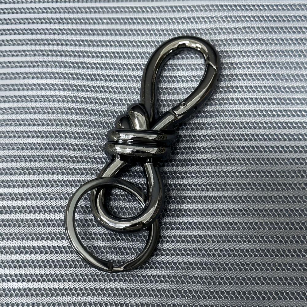 8-Shaped Twist Knot Keychain Alloy Key Ring Pendant New Bowknot Buckle  Gifts