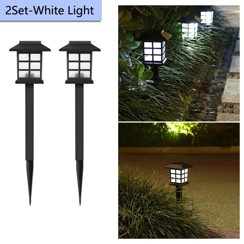 

2x Cottage-Style Solar Grid Lawn Lights Outdoor Waterproof LED Warm ABS Garden Path Courtyard Landscape Decor with Solar Panel
