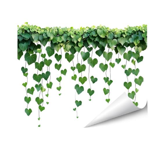 Green Plants Leaves Wall Decals Hanging Vine Wall Stickers Removable Peel And Stick Wall Art Murals for Kids Bedroom TV Background Home Decor
