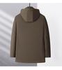Men's Three-in-One Goose Down Mid-Length Jacket with Detachable Liner - Warm Casual Coat for Middle-Aged and Elderly Dads