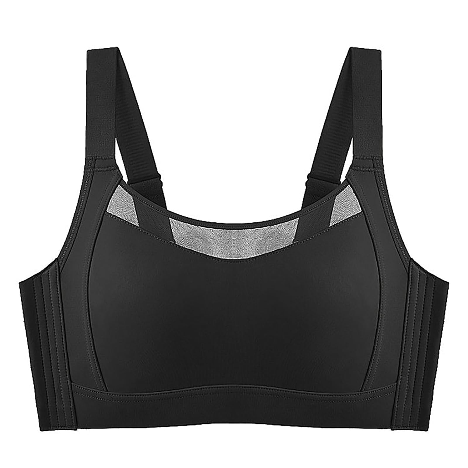 

Veimia Sports Минимизирующий бюст Нежный на Подходящий для бега и больших размеров 4XL Бюстгальтер, Размер, Беспроводной, Нескользящий, Слимминг, Ультратонкий, Удобный, чёрный