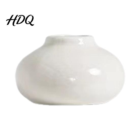 Unique Ceramic Vases Mini Vase Solid Color Glazed Flower Desktop Decor Miniature C