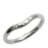 Used TIFFANY&Co. Ring Curved Band EU#50 K18 White Gold 3.0g White Gold 3PD