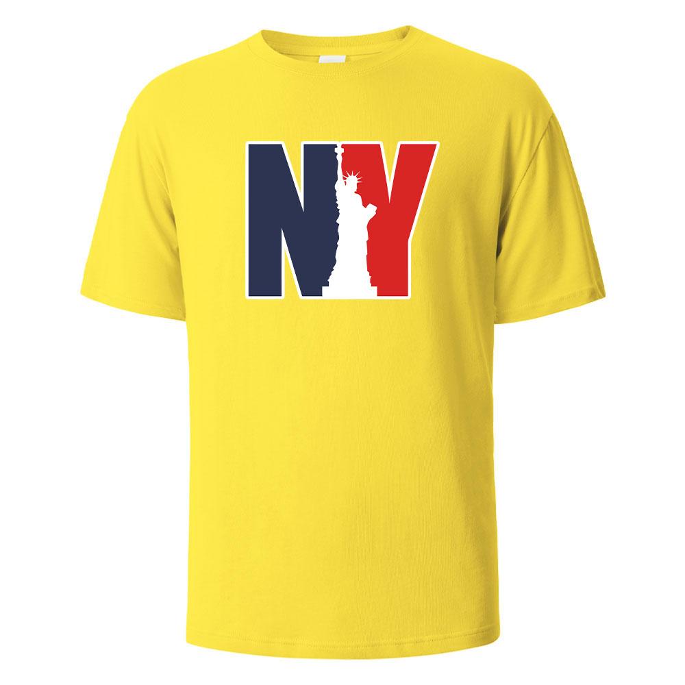 NewYork Print TShirt Summer Tees For Men Women 100 Cotton Oneck Oversize Casual Short sleeved Tops