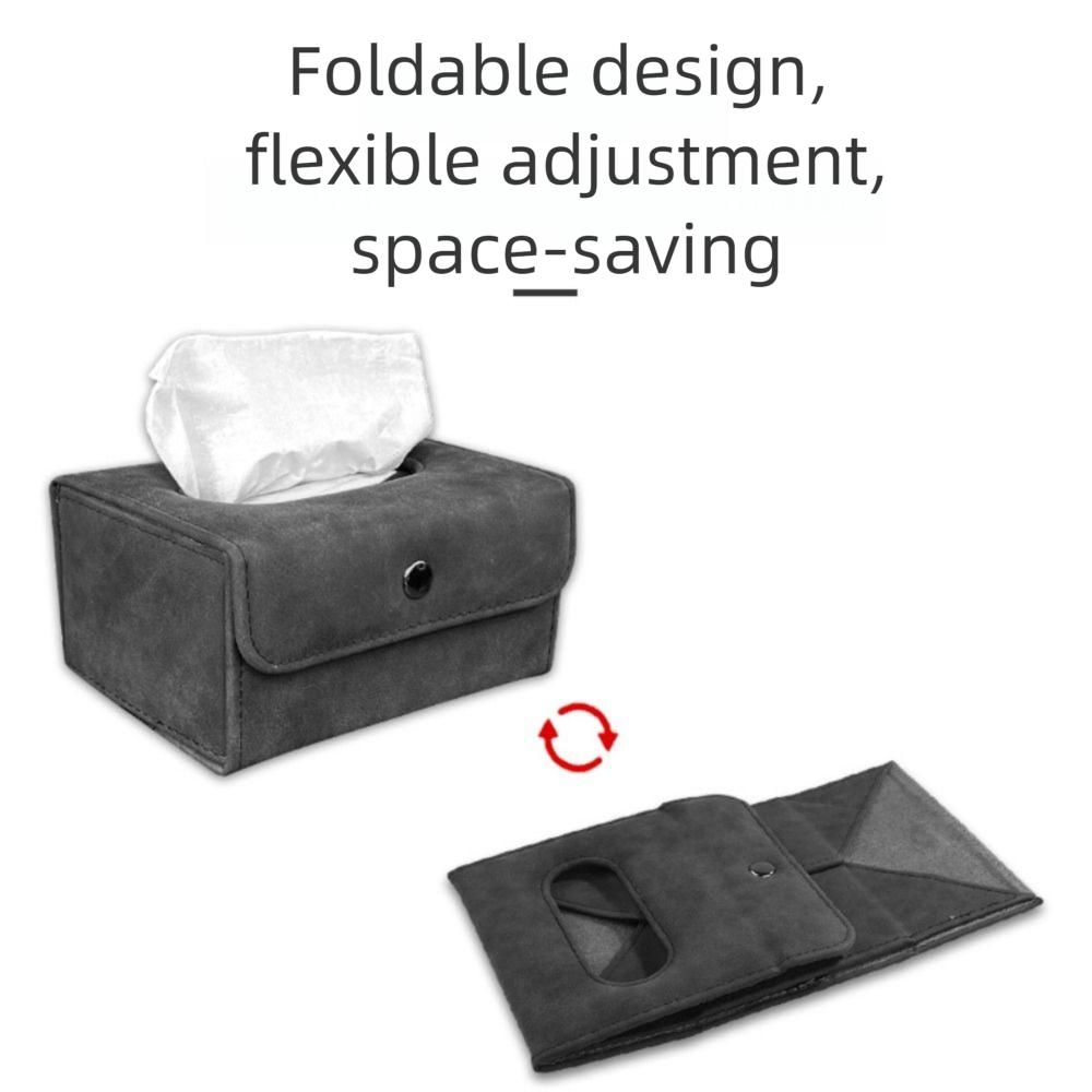 Center Console Car Sun Visor Folding Design Car Tissue Box Backseat Tissue Case  Car Accessories