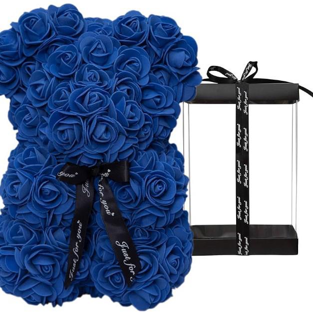 PVC Hediye Kutusu İçinde 25cm Köpük Gül Ayı - Anneler Günü, Qixi Festivali ve Sevgililer Günü İçin Mükemmel