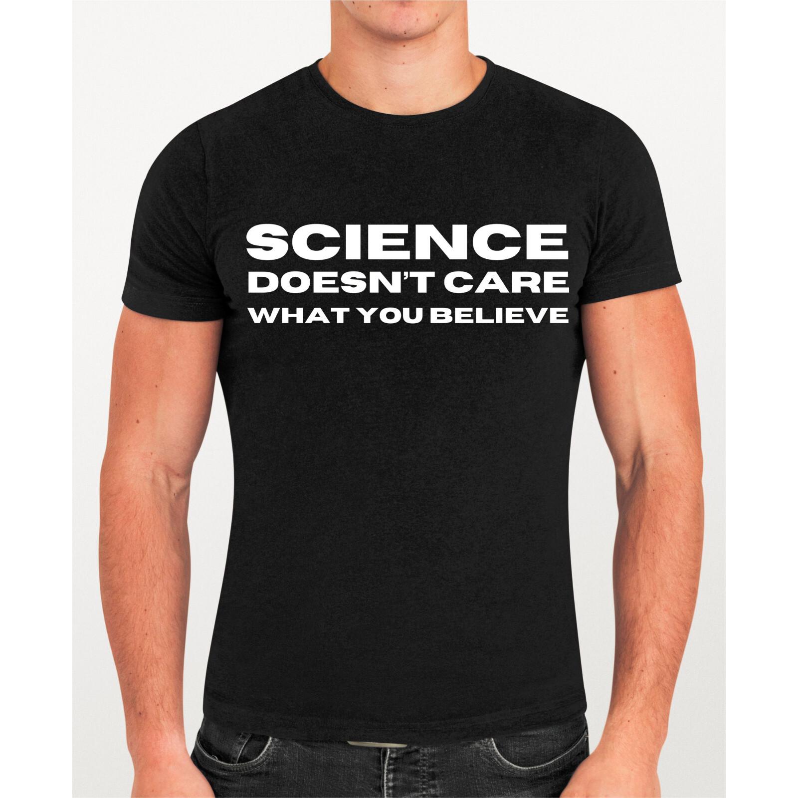 Science Doesn t Care T-Shirt Funny Geeky School Joke Fit Cotton Top L