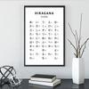 Hiragana and Katakana Chart Art Print Black White Japanese Alphabet Poster Japan Wall Pictures Canvas Painting Home Decoration