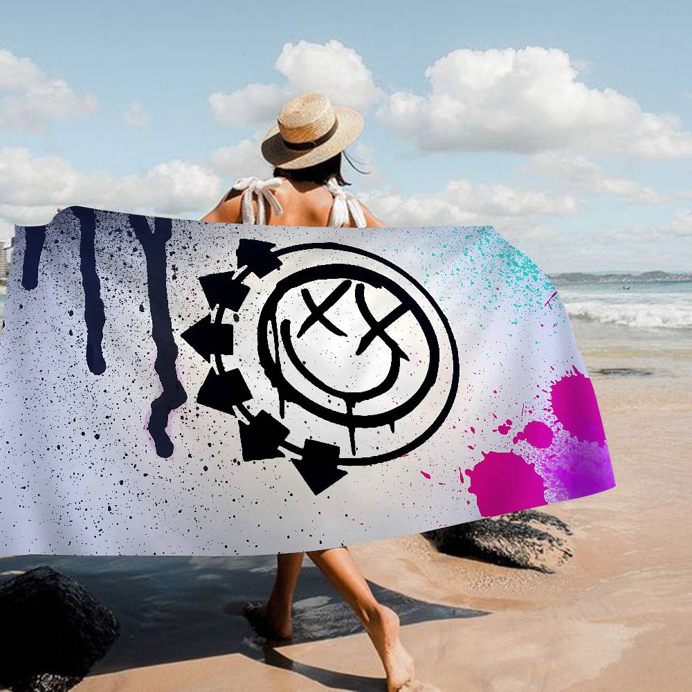 B-Blink 182 BAND Beach Towel Colorful Bath Towels For Girl Microfiber Quick Dry Sand Free Beach Yoga Spa Gym Pool