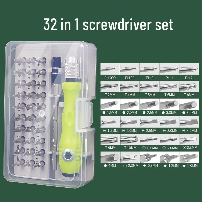 Phillips & Flathead Dual-Use Retractable Ratchet Screwdriver Set with Torx and Double-Headed Design