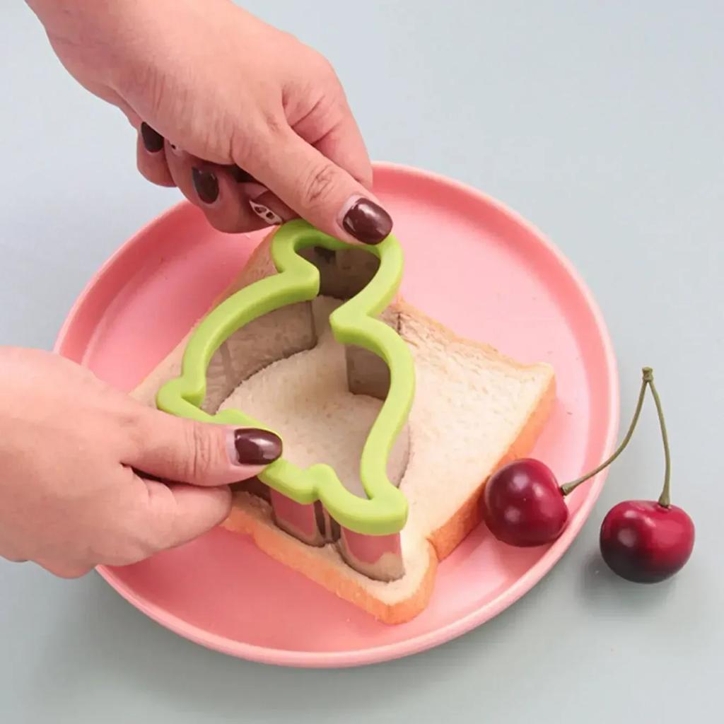 1 stuks-Dier Dinosaurus Ster Hartvormige Roestvrijstalen Broodvorm Metaal Koekjessnijder Vorm Bakken Sandwich Snijgereedschap