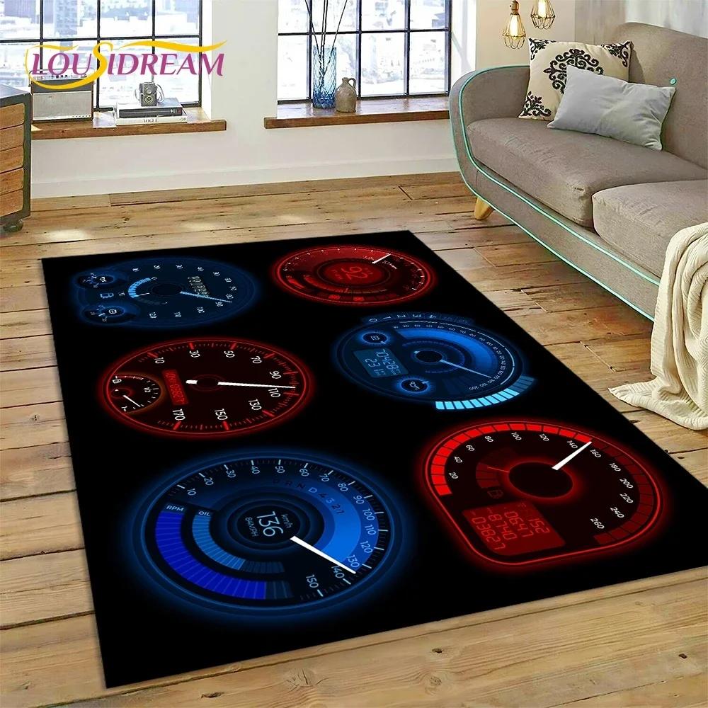 Racing Car Dashboard Machine Control Screen Carpet Rug for Bedroom Living Room Sofa Decoration,Child Game Large Decor Floor Mat