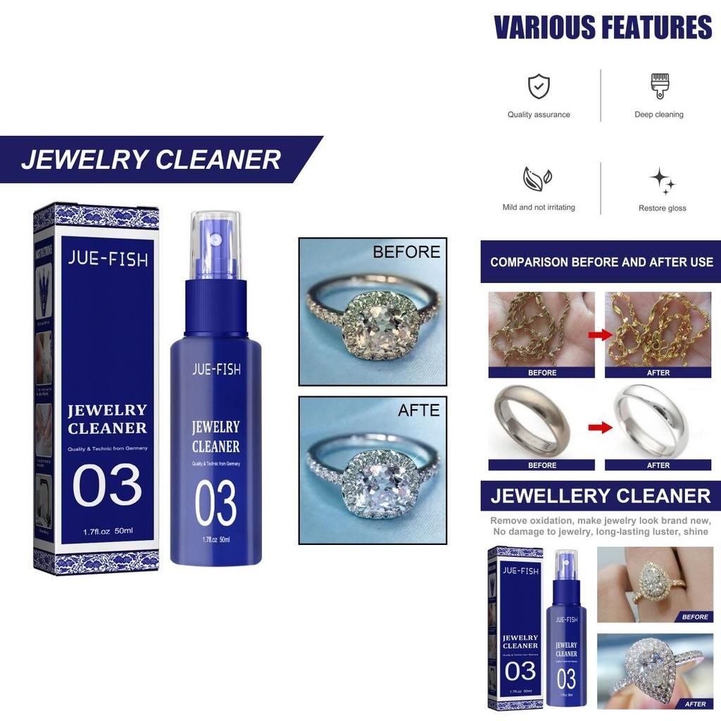 Jue Fish Jewelry Cleaner Multi-purpose Solution For Diamonds Necklaces And Gold Shine