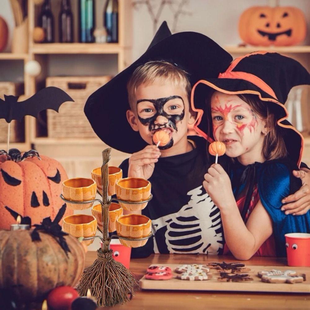 Collapsible Pumpkin Tray Reusable Snack Service Rack Creative Snack Bowl Stand Salad