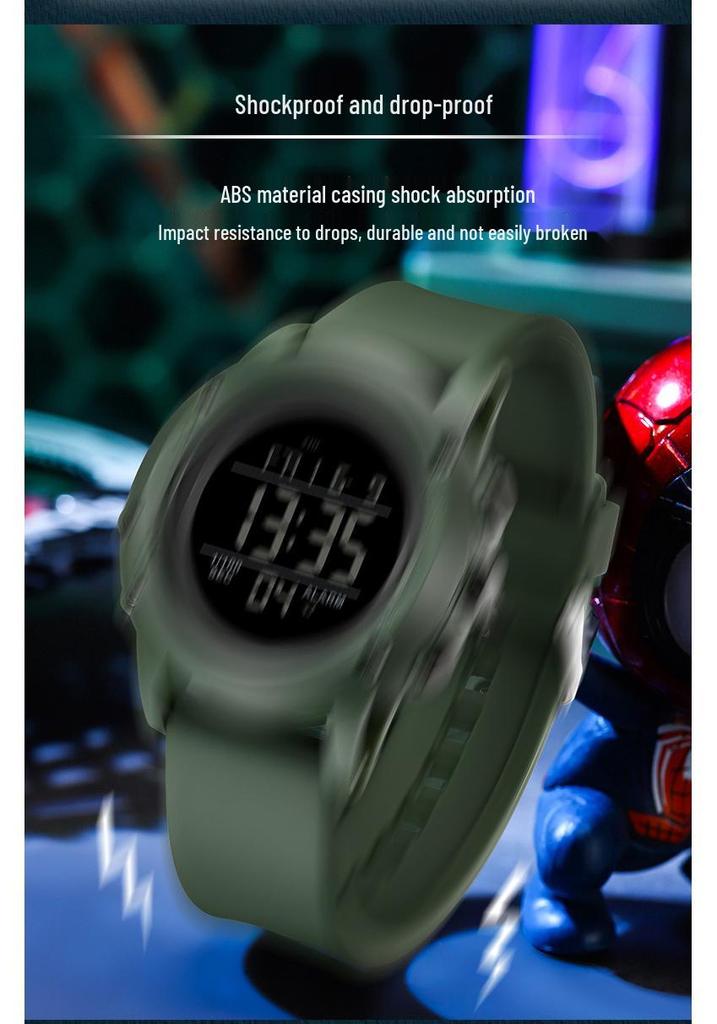 Sanda Wasserdichte Leuchtende Sport-Armbanduhr für Herren - Einfache Multifunktionale Elektronische Uhr