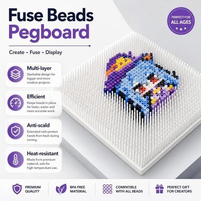 High-Efficiency Multi-layer Beanboard DIY Craft Meltable Beads Boards  Craft Toy Gift