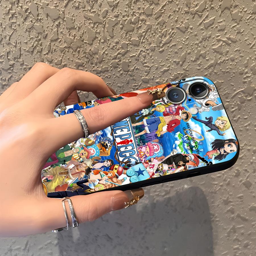 Black Soft Phone Cover Case for iPhone 13 12 11 17 Pro Max XS 17Air 15 16 14 Plus XR 7 8 One Piece Super Cool Zoro Luffy