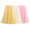 Kaslead New Women Clothes Western Style Fashion Simple and Versatile Candy Color Pleat Effect Skirt