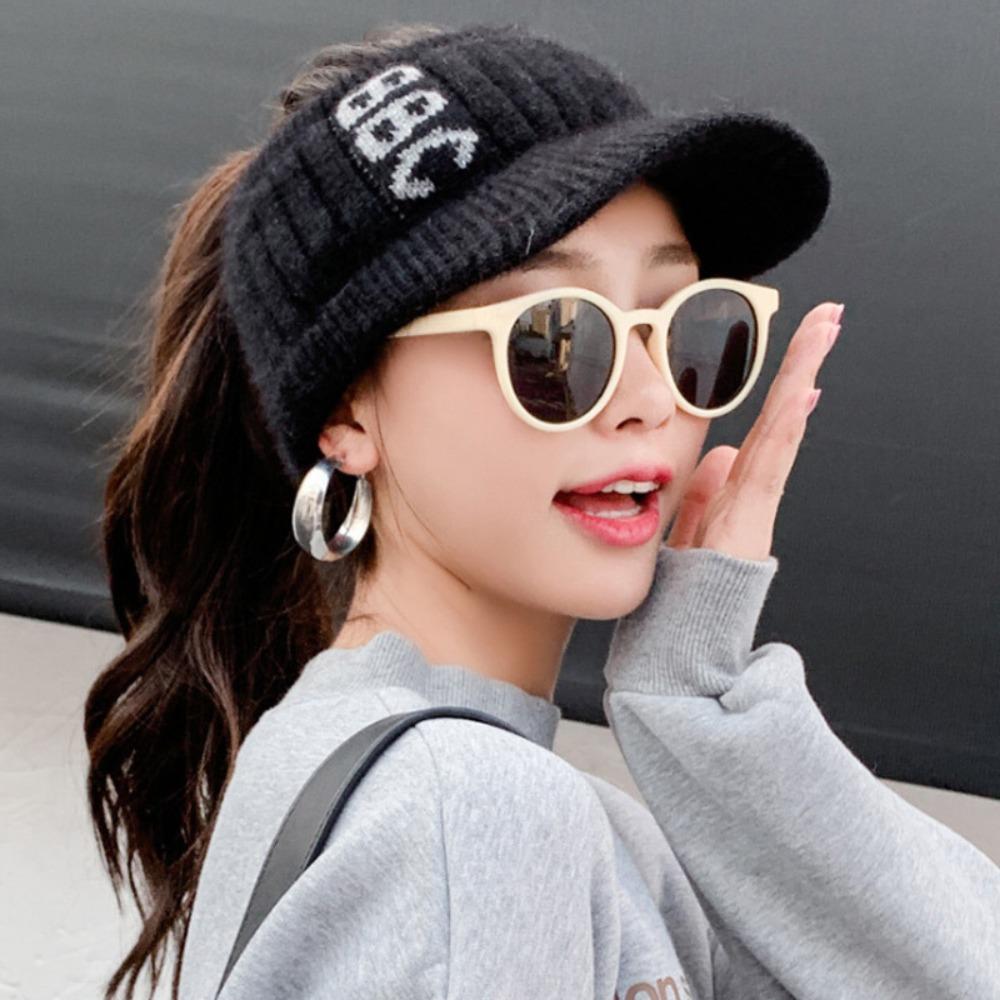 Knitted Baseball Cap Earmuffs Ear Protection Hat Warm Running Beanie  Autumn And Winter