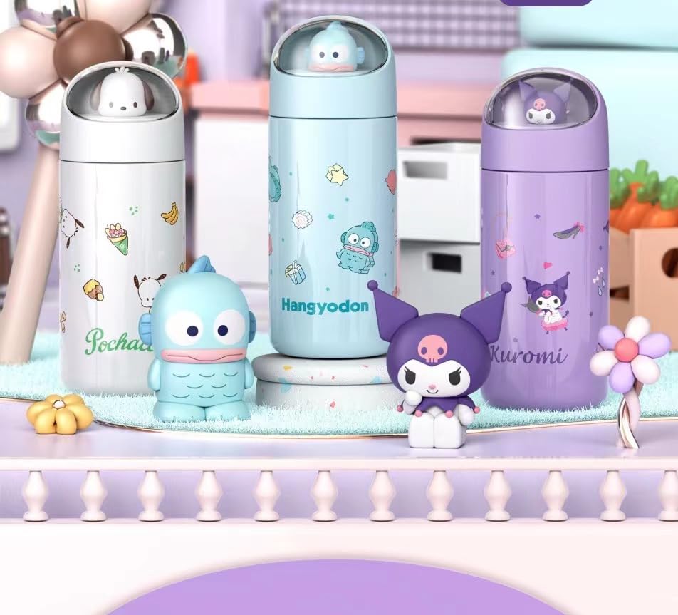 Hangyodon and Cinnamoroll 350ml Vacuum 316 Stainless Perfect for and Keeps Drinks Cold and A great gift for Pom Thermos, Insulated, Steel, Commuting,