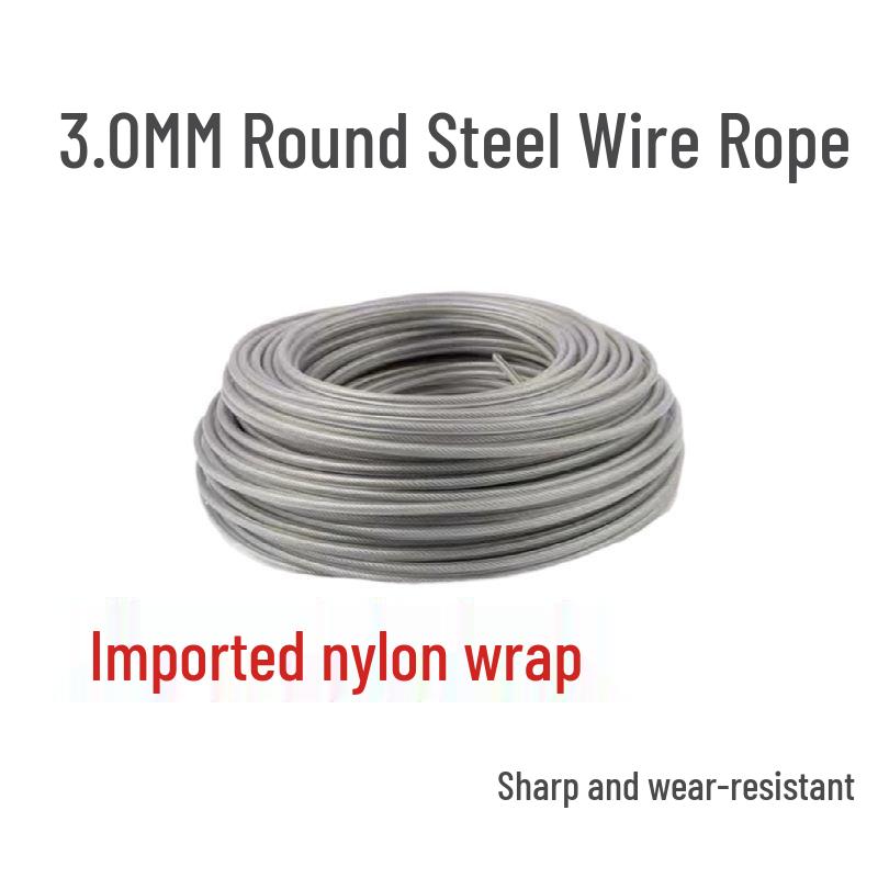 Steel Wire Braided Nylon Trimmer Line: Wear-Resistant, Sawtooth Weeding Rope for Mowing.