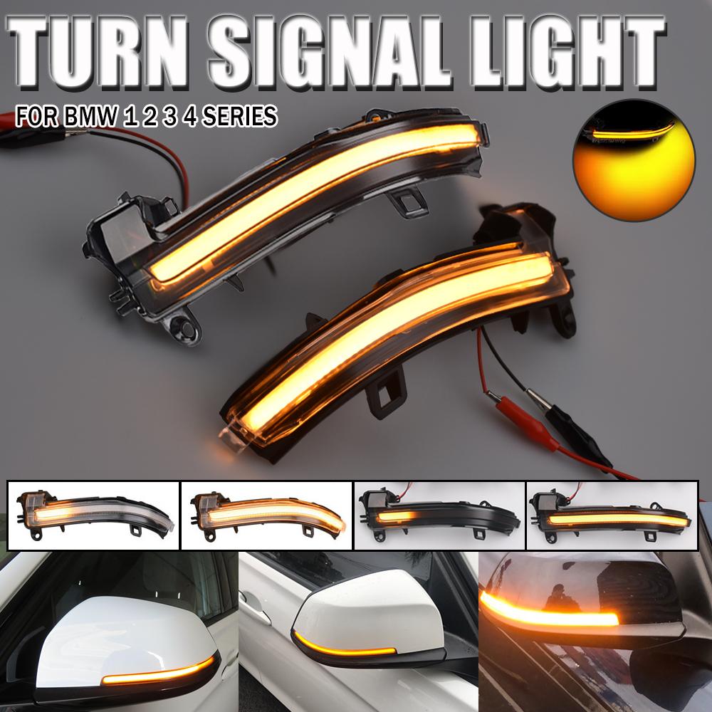 Car Mirror Dynamic Blinker LED Turn Signal Light For BMW F20 F31 F36 F22 Smoked Sequential Flashing Lamp For BMW 1 2 3 4 Series