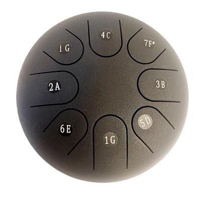 Aiersi KG-6 Tongue Drum, 6-inch (150mm Diameter), Key: G Major, E Minor, 1 Octave, A=440Hz | Includes Soft Case, Mallets, Finger Mallets (2x M, 2x L),