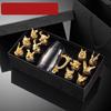 Creative Gold Plated Animal Head Glass Wine Glass Craft Gift Wine Dispenser Vodka Zodiac Wine Glass Set Fine Art Home Decoration