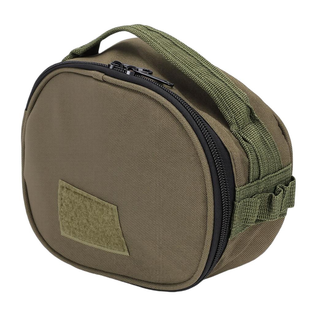 Outdoor Camping Bowl Cup Bag Lunch Box Storage Bag for Utensils Picnic 600D Polyester Fiber Green