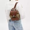 Coach Pace 22 Classic Monogram Coated Canvas And Refined Calfskin Backpack Women Backpack Khaki Saddle CR130-SVWQ3