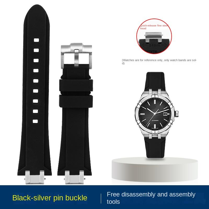 For Maurice Lacroix Aikon AI6008 AI6007 6038 AI6058 Watch Strap Modified Steel Adapter Quick Silicone Strap Rubber Men Watchband