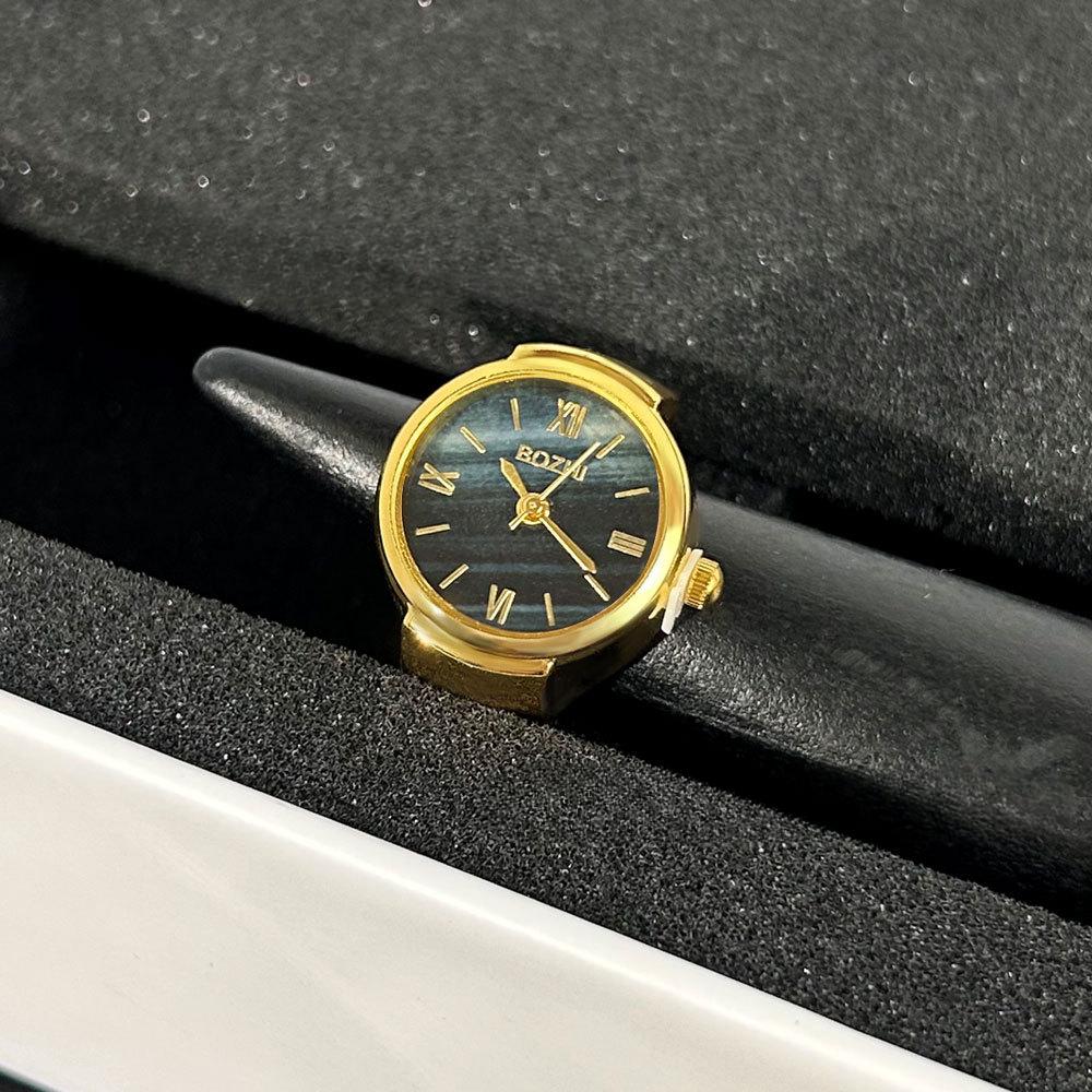 1Pc Mini Watch Creative Ring Quartz Movement Fashion Accessories  Alloy Shell Finger Watch Jewelry Women Ring Gift