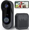 Smart Video Doorbell-Wireless WiFi Security Camera with Night Vision,two-way Audio,real-time Notification,cloud Storage,smart Home Security Doorbell