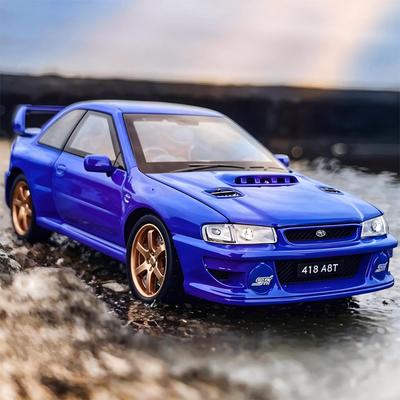 JDM 1:32 Subaru Impreza WRX STI Modified Vehicle Alloy Metal Diecast Model Car Sound And Light Pull Back Birthday Gift For Child
